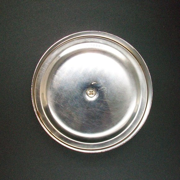 Tilted Glass Penny Candy Cookie Jar Metal Lid - Picture 8 of 9